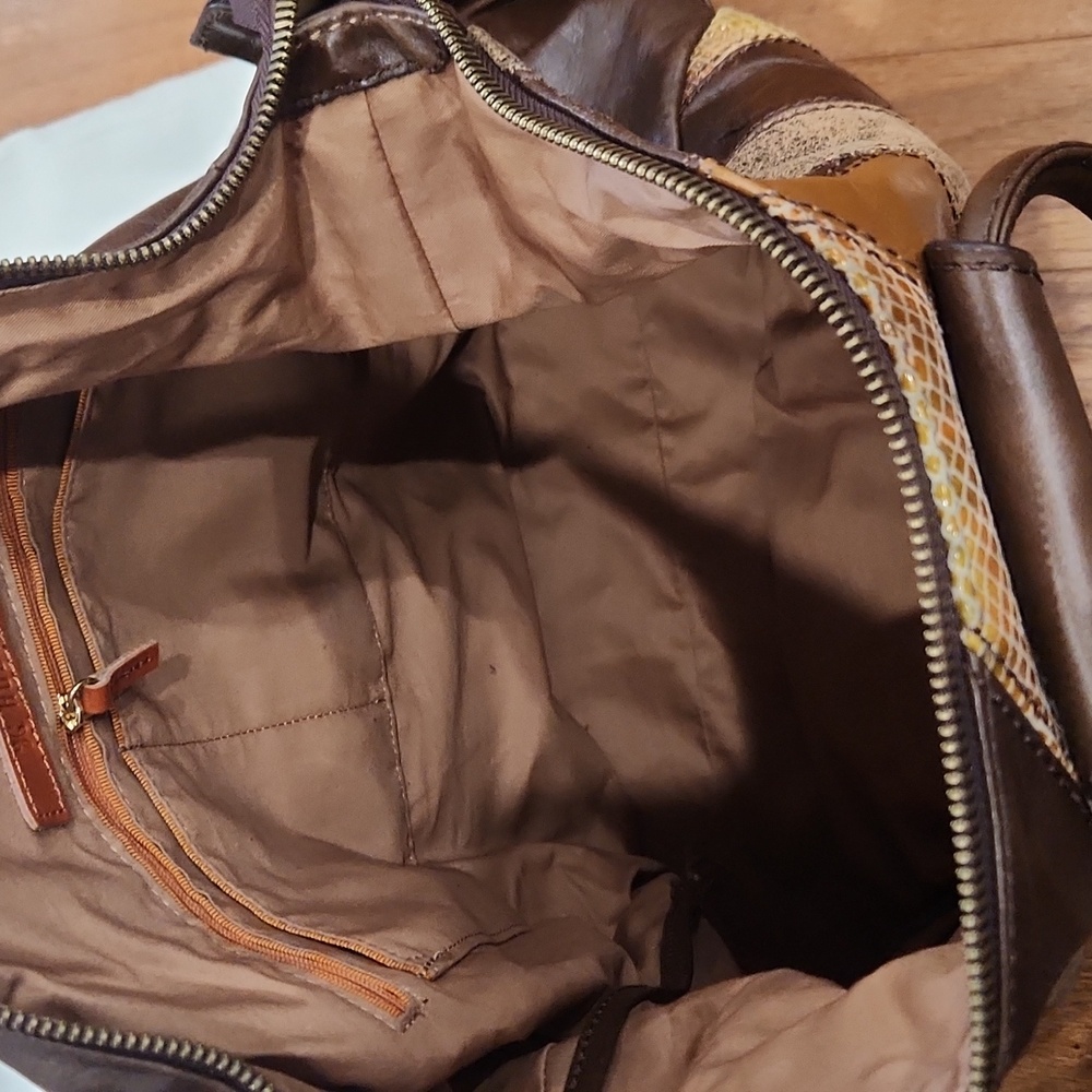 Hobo Brown Leather Shoulder Bag - Picture 2 of 2
